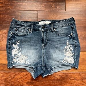 Torrid Floral Cut-off Jean Shorts